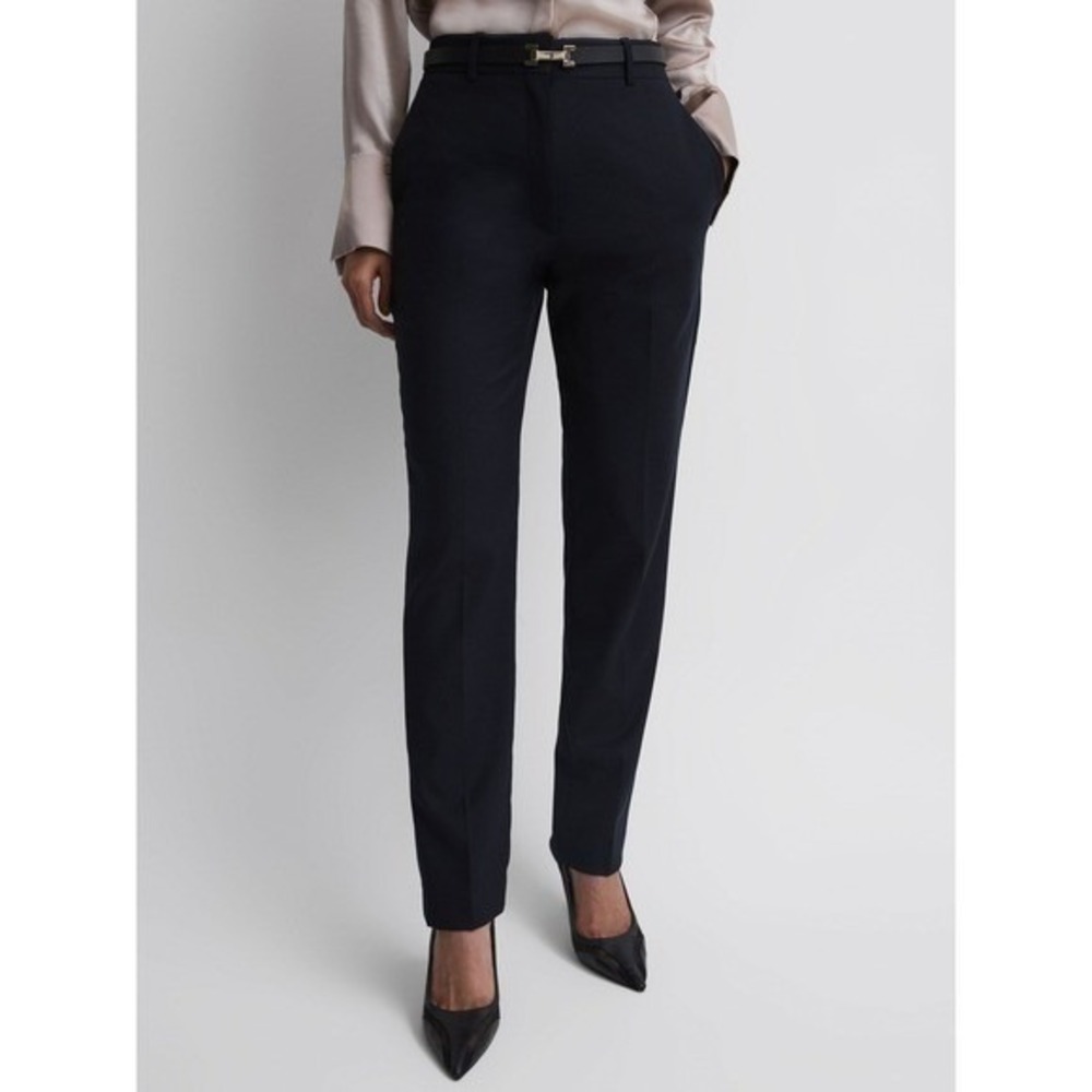 REISS Womens Dark Plum Straight Leg‎ Dress Pants Size 8